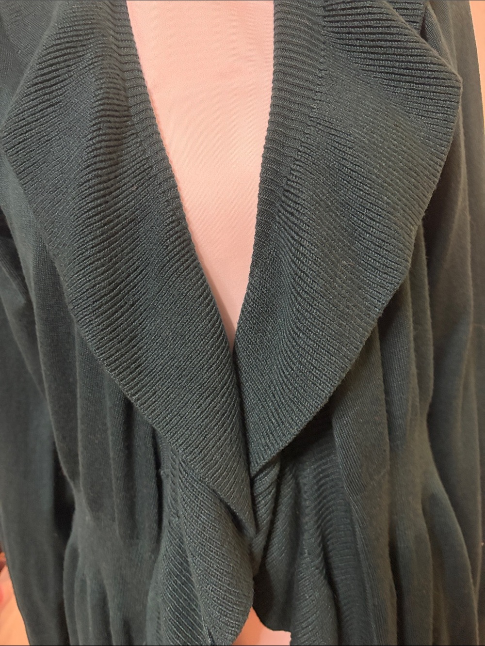 Style & Co. Teal Ruffle-Front Open Cardigan - Picture 2 of 10